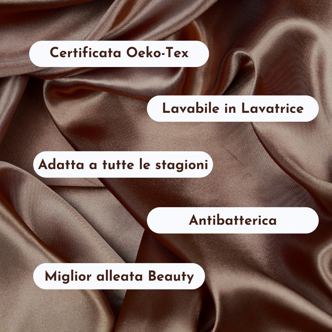 Federa 100% Seta Anticrespo | Choco