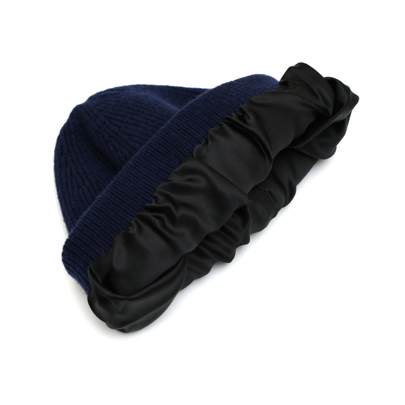 Cappello Invernale Unisex Interno 100% Seta Anticrespo | Blu Navy