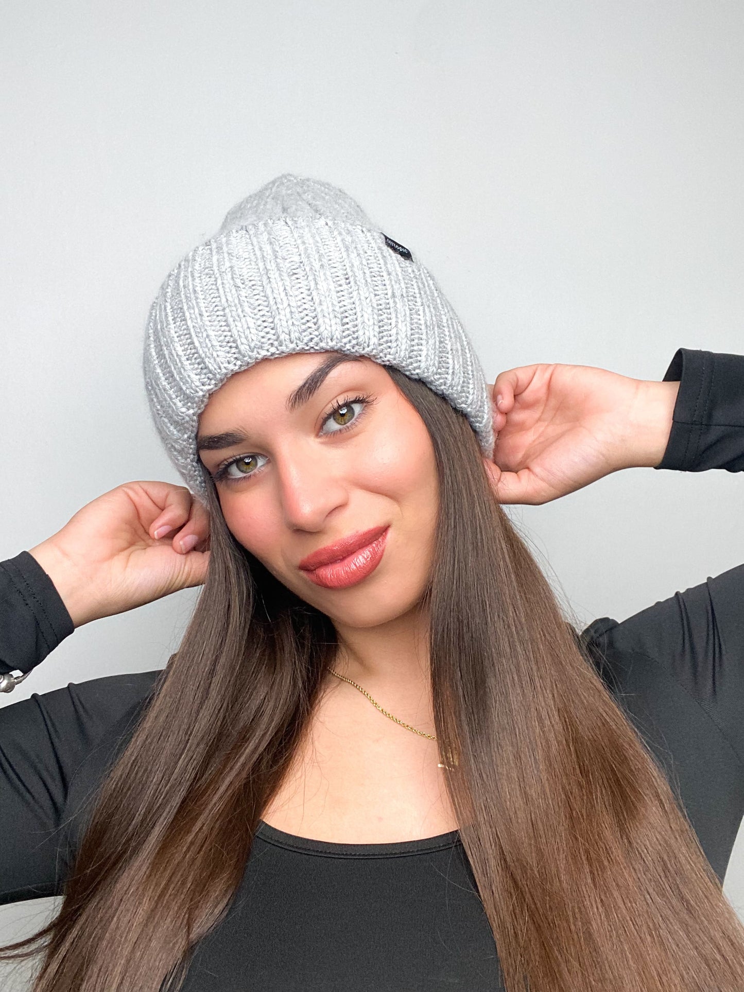 Cappello Invernale Donna Interno 100% Seta Anticrespo | Grigio