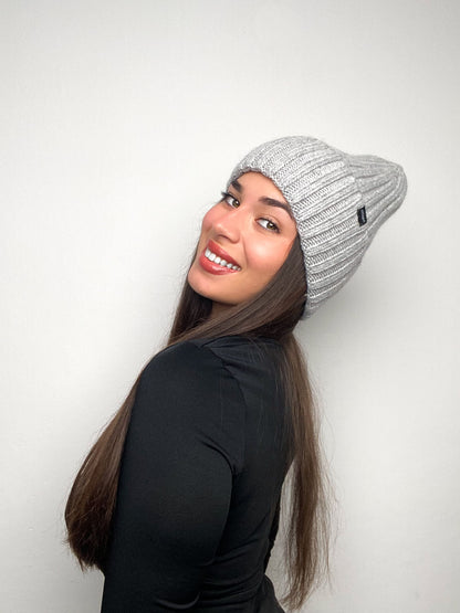 Cappello Invernale Donna Interno 100% Seta Anticrespo | Grigio