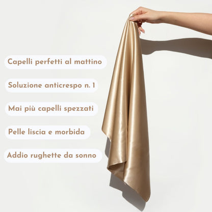 Federa 100% Seta Anticrespo | Caramel