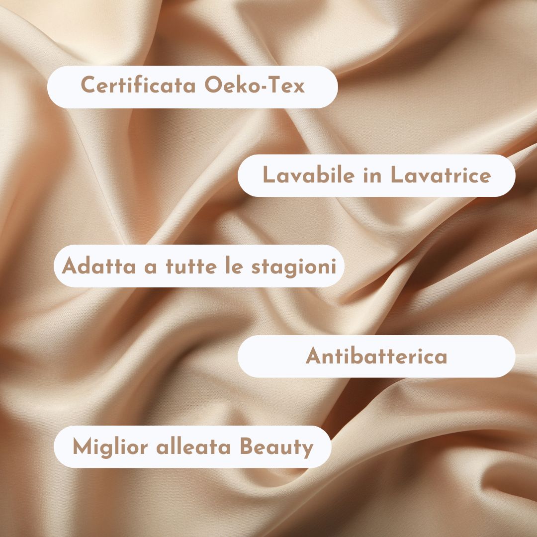 Federa 100% Seta Anticrespo | Caramel