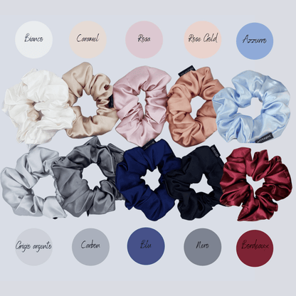 Set 2 Scrunchies in seta | Elastici Big